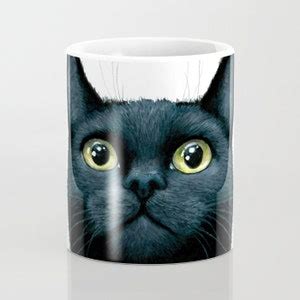 Coffee Mug Black Cat Mug Black Cat Coffee Mug Cup Black - Etsy