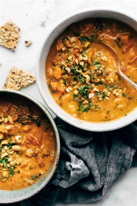 Creamy Peanut Soup With Sweet Potato Recipe Pinch Of Yum