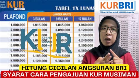 SYARAT PINJAMAN KUR MUSIMAN BRI 2024 CARA PENGAJUAN PINJAMAN KUR