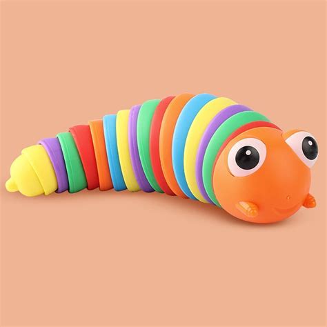 Flexible Toy Articulated Sticky Stretch 3D Printed Fidget Slug Slug