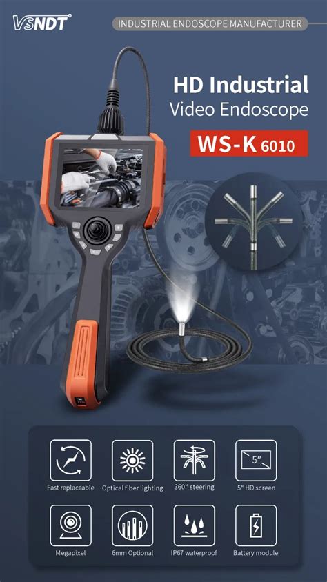 Industrial Visual Inspection Camera Articulation Optical Fiber