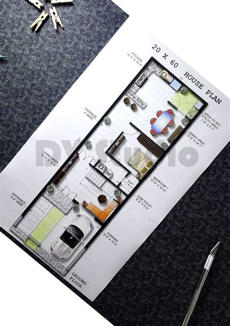 20X60 House Floor Plans DV Studio