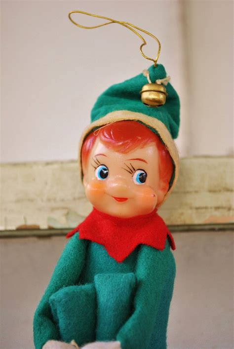 Vintage Elf On The Shelf 1950s Ornament