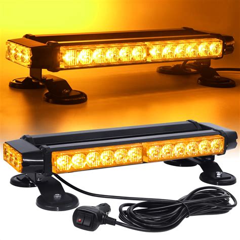 Amazon Linkitom Roof Top Led Strobe Light Bar Double Side Amber