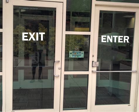 Enter Exit Vinyl Decals Office Business Entrance Ingress Egress Door