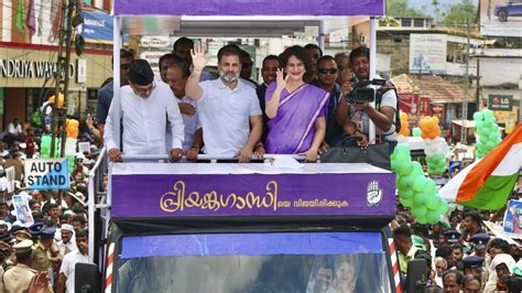 IN PHOTOS Priyanka Gandhi Files Nomination For Wayanad Lok Sabha Bypoll