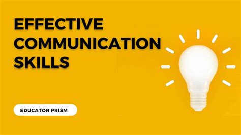 Communication skills for success | Educator Prism