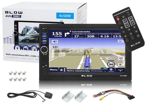 Radio Samochodowe Blow Din Mapa Europy Gps Sd Usb