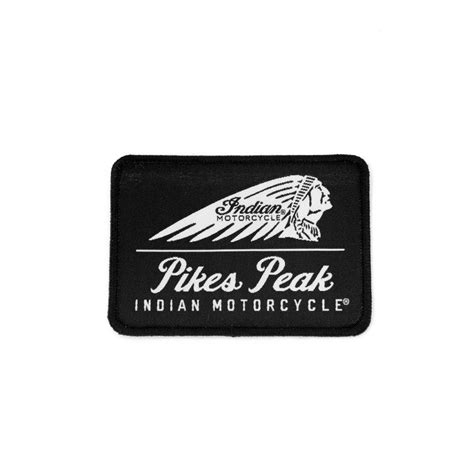 Pikes Peak Indian Motorcycle Patch - Black