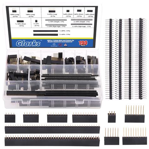 Buy Glarks 190Pcs 2 54mm Male And Female Pin Header Connector