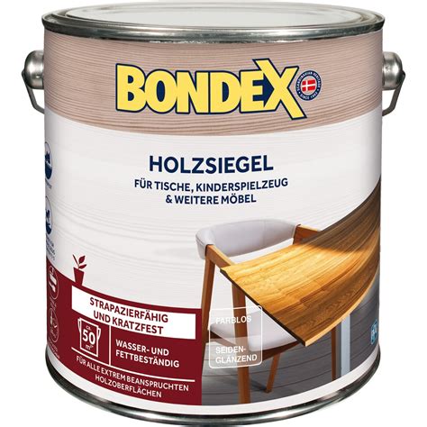 Bondex Holz Siegel Klarlack farblos 2 5 l Seidenglänzend für Innen und