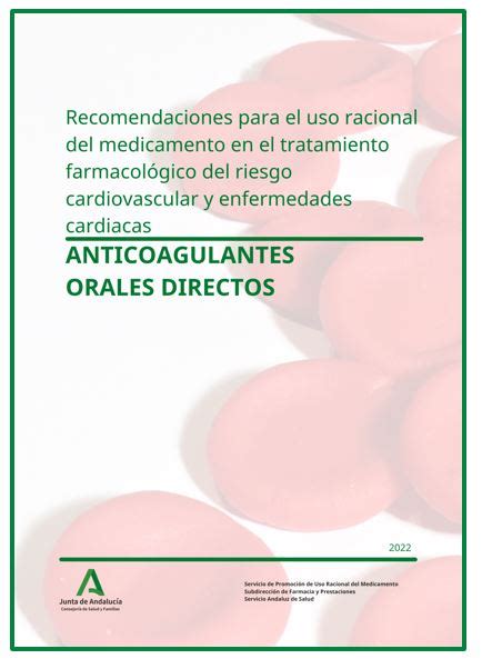 CADIME Recomendaciones Para El Uso Racional De Anticoagulantes Orales