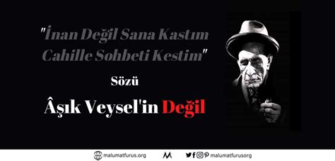 İnan Sana Değil Kastım Cahille Sohbeti Kestim Sözünün Aşık Veysel e