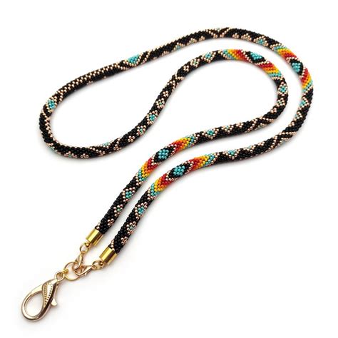 Teacher Lanyard Beaded Lanyard For Badge Native America St Inspire