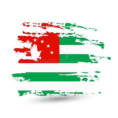 Movimiento Del Cepillo Del Grunge Con La Bandera Nacional De Abhazia