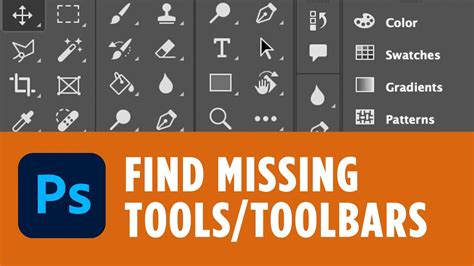 Find Missing Tools In Photoshop Fix Toolbars And Reset Workspace