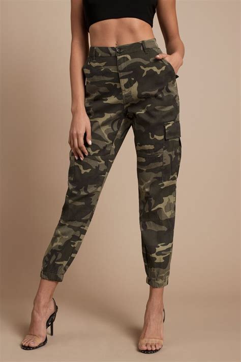 Slim Camouflage Pants For Women