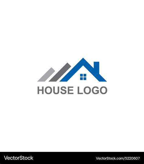 House Roof Construction Abstract Logo Royalty Free Vector