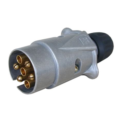 7 Pin Large Round Metal Trailer Plug