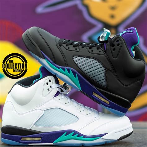 Air Jordan 5 Black Grape Leather Sample - Sneaker Bar Detroit