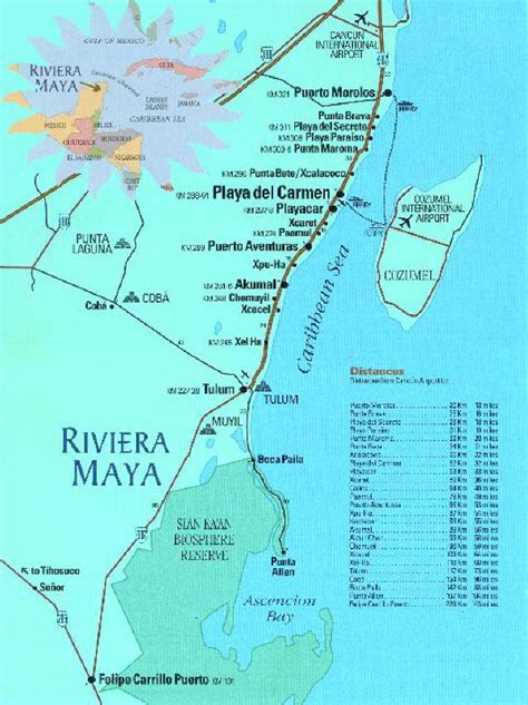 Riviera Maya Mexico Tourist Beach Map Riveria Maya Mexico • Mappery