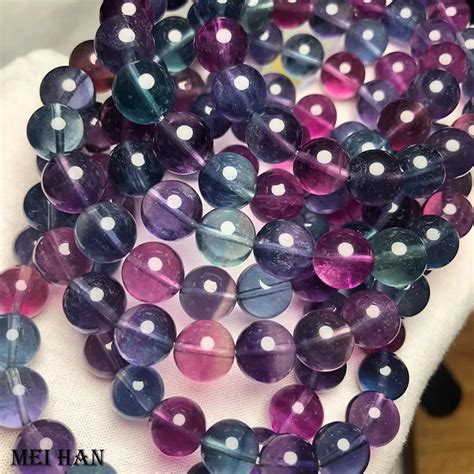 Meihan Perles Rondes Lisses En Fluorite Naturelle Pour Bijoux Cadeau De