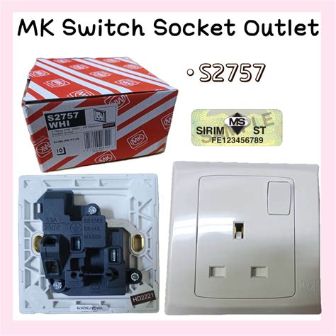 Mk Switch Socket Outlet With Sirim Approved 13a Switch Socket Lazada