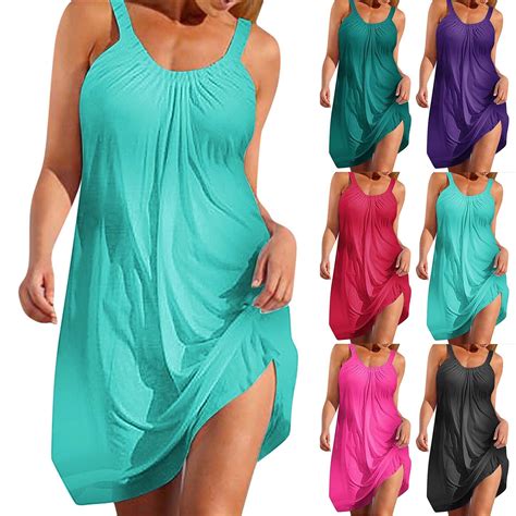 Miluxas Women S Beach Dress Clearance Bikini Beachwear Coverups Casual Vacation Short Summer