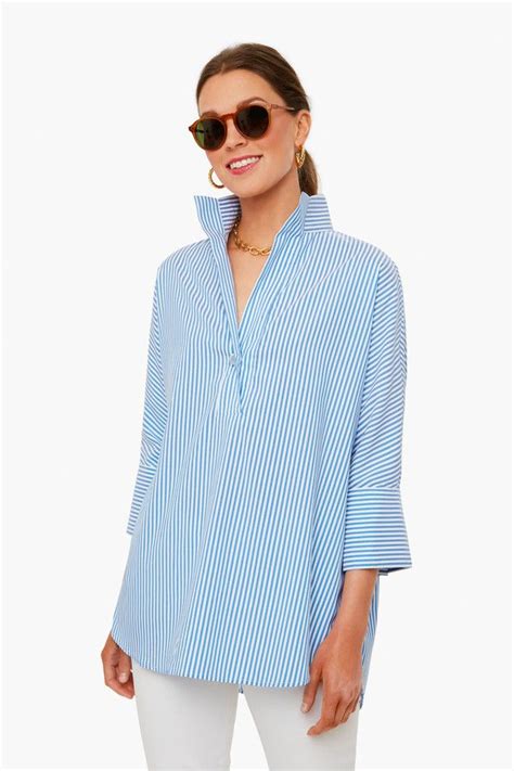 Blue Stripe Willow Blouse Blue Stripes Blouse Clothes