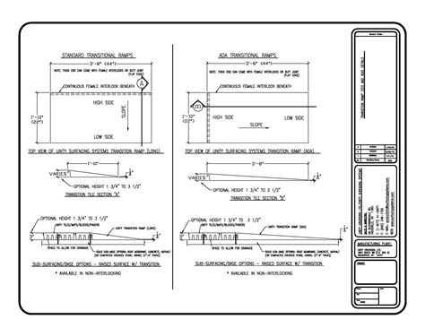 Ramp Construction Ramp Section Detail