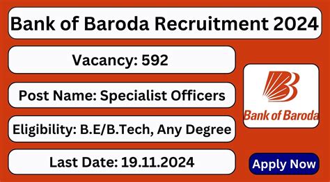 Bank Of Baroda Recruitment 2024 592 SO Posts Apply Now Tamilanguide