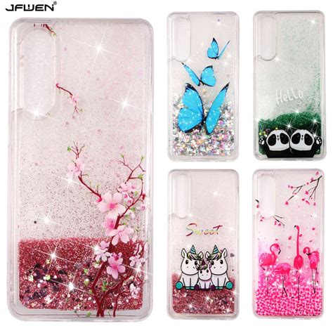 Liquid Glitter Silicone Phone Cases For Huawei P30 Pro Case Cute