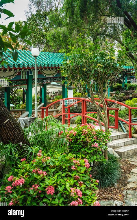 The Wong Tai Sin Temple Gardens And Ponds Complex In Kowloon Hong Kong