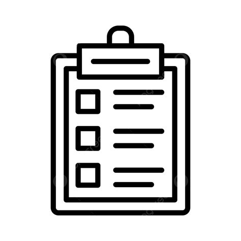 Clipboard Line Icon Vector Clipboard Document File Png And Vector