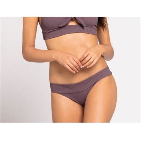 L Space Swim Nwt Lspace M Taupe Ribbed Veronica Bikini Bottom