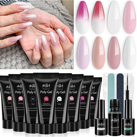 Ab Gel Poly Gel Nail Kit 8 Colors Poly Gel Nail Kits Starter Kit With