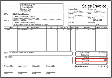 Menampilkan Pph Pada Invoice Di Accurate