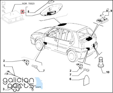 Luz De Techo Con Sensor Alarma Fiat Palio Strada Siena