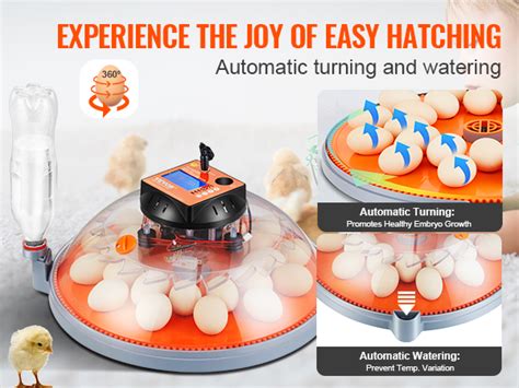 Vevor Egg Incubator Incubators For Hatching Eggs Automatic Egg Turner With Temperature And