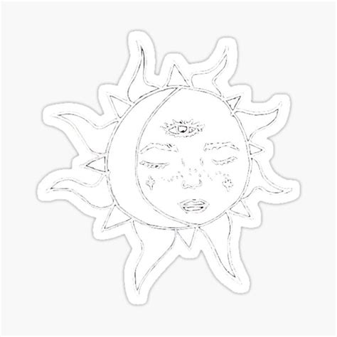 Sun And Moon Sticker For Sale By Kimberyaylor Redbubble