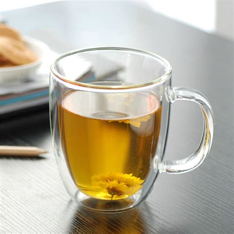 High Borosilicate Double Wall Glass Tumbler Transparent Tea Cup With