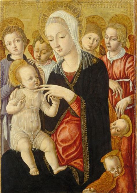 Madonna And Child With Angels And Cherubim Religious Art Fine Art