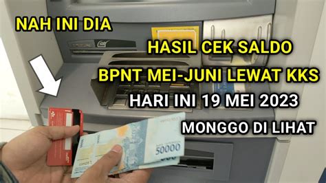 ASLI INI DIA HASIL CEK SALDO BPNT MEI JUNI HARI INI SUDAH CAIR