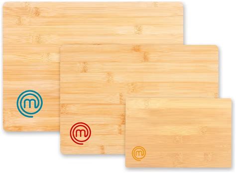 Masterchef Wooden Chopping Board Set Of Bamboo Cutting Boards For