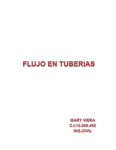 Flujo En Tuberias PDF Descarga Gratuita