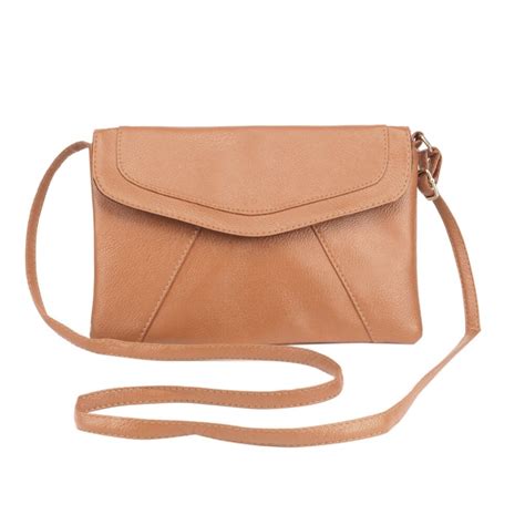 Women Vintage Leather Envelope Messenger Bags Female Slim Crossbody Bag