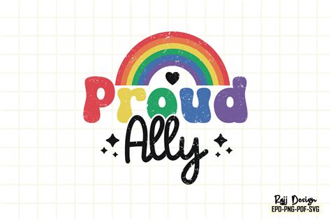 Lgbtq Pride Month Proud Ally Graphic By Rajjdesign · Creative Fabrica