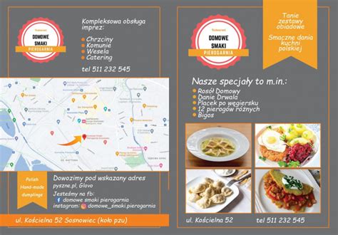 Chrzciny I Komunie Restauracje Domowe Smaki Pierogarnia Sosnowiec