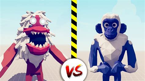 Yeti Vs Gorilla Totally Accurate Battle Simulator Tabs Youtube