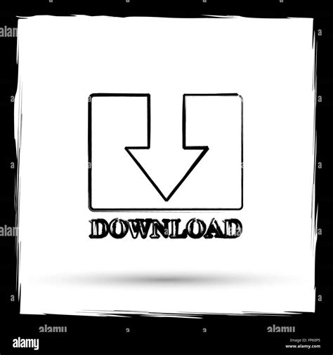 Download Icon Internet Button On White Background Outline Design